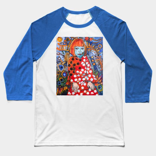 Yayoi Kusama Baseball T-Shirt by Beck Lane